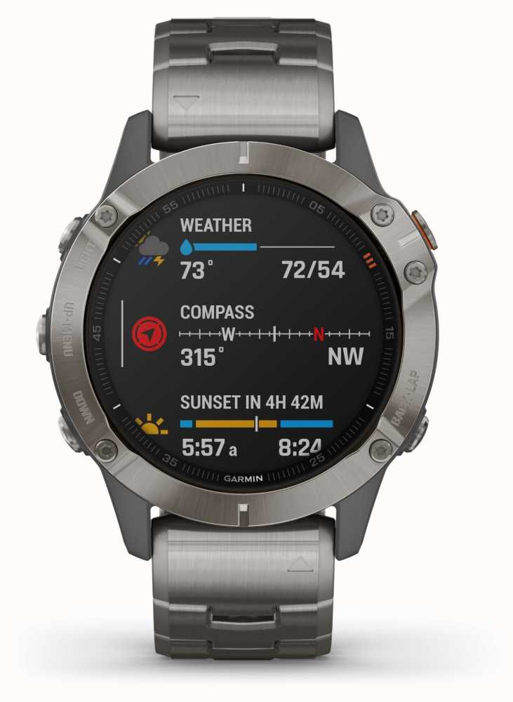 Garmin Fenix Pro Saphir Titangrau Titanarmband Und