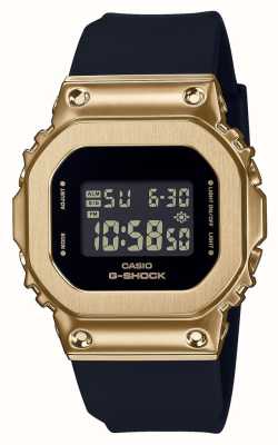 Casio Unisex-Armbanduhr mit goldenem Gehäuse und schwarzem Armband GM-S5600GB-1ER
