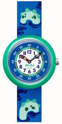 Flik Flak Nessie-unglaubliche blaue und grüne Uhr FBNP199