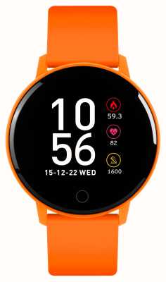 Reflex Active Multifunktions-Smartwatch der Serie 09 (42 mm), digitales Zifferblatt / leuchtend orangefarbenes Silikon RA09-2116