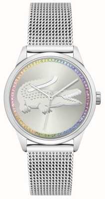 Lacoste Ladycroc für Damen | Regenbogenkristall | Mesh-Armband aus Stahl 2001259