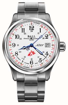 Ball Watch Company Trainmaster msf Humanity 38 mm weißes Zifferblatt in limitierter Auflage NM1038D-S10J-WH
