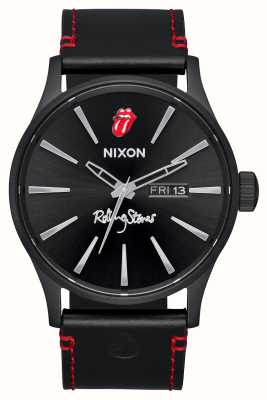 Nixon Rolling Stones Sentry Leder schwarz und rot A1354-001-00