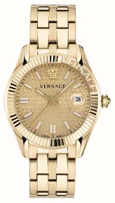 Versace Greca-Zeit | goldenes Zifferblatt | Armband aus goldenem PVD-Stahl VE3K00522
