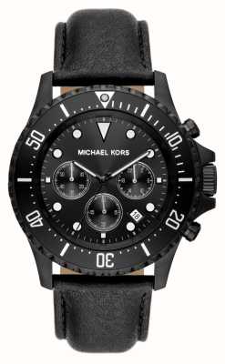 Michael Kors Everest | schwarzes Chronographenzifferblatt | schwarzes Lederband MK9053
