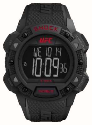 Timex x UFC Kernstoßdämpfer digital / schwarzer Gummi TW4B27400