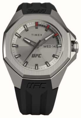 Timex x UFC Pro silbernes Zifferblatt / schwarzes Silikon TW2V57200