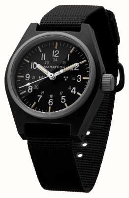 Marathon Allzweck-Mechanik | schwarzes Zifferblatt | Schwarzes Natoband WW194003BK-0101