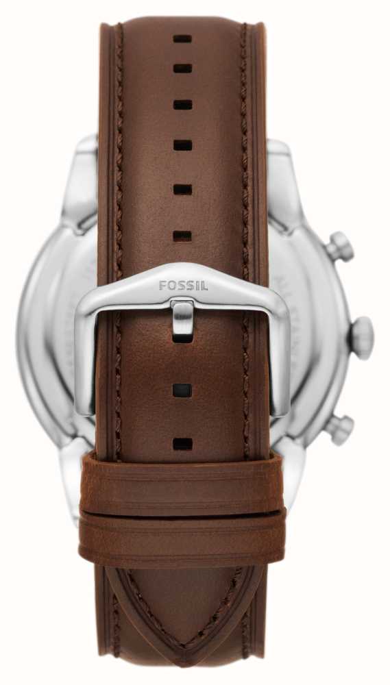 Fossil Townsman Geschenkset | Schwarzes FS5967SET Class Chrono-Zifferblatt Watches™ - DEU | First Lederband | Braunes