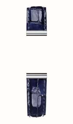 Herbelin Antarès austauschbares Uhrenarmband – blaues Leder mit Kroko-Struktur / Edelstahl – nur Armband BRAC17048A111