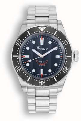 Squale 1545 schwarzes Zifferblatt | Edelstahlarmband 1545BKBKC.AC