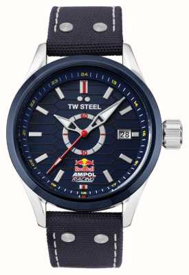 TW Steel Red Bull Ampol-Rennen | blaues Zifferblatt | blaues Segeltuch und Gummiband VS93