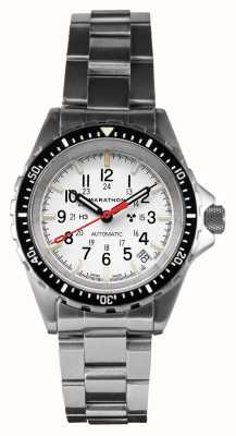 Marathon Automatik-Armbanduhr der Arctic Edition Medium Diver (MSAR Auto) | Edelstahlarmband | Ahornblattverschluss WW194026SS-0503