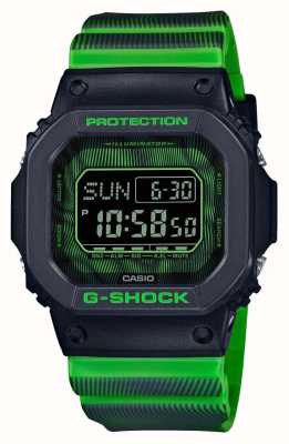 Casio G-Schock | Zeitverzerrungsreihe | grünes Harzband DW-D5600TD-3ER