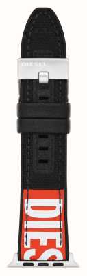 Diesel Apple Watch Armband (42/44/45 mm) aus schwarzem Nylon DSS0005