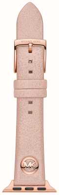 Michael Kors Apple Watch Armband (38/40/41 mm) roséfarbenes Glattleder MKS8004