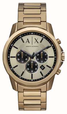 Armani Exchange Herren | goldenes Chronographenzifferblatt | goldenes Edelstahlarmband AX1739