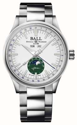 Ball Watch Company Engineer ii Mondkalender | 40mm | limitierte Auflage | weißes Zifferblatt | Edelstahlarmband | NM3016C-S1J-WHGR