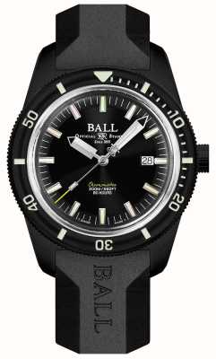 Ball Watch Company Engineer ii Skindiver Heritage Chronometer in limitierter Auflage (42 mm), schwarzes Zifferblatt / schwarzer Kautschuk DD3208B-P2C-BK