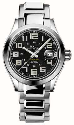 Ball Watch Company Ingenieur m Pionier | 40mm | limitierte Auflage | schwarzes Zifferblatt | Edelstahlarmband | Regenbogenröhren NM9032C-S2C-BK2