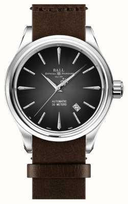 Ball Watch Company Zugmeister-Legende | 40mm | limitierte Auflage | schwarzes Zifferblatt | braunes Lederband NM9080D-L1J-BK
