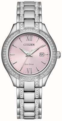 Citizen Damen-Silhouette-Kristall | Öko-Antrieb | Weißes Zifferblatt |  FE1243-83A - First Class Watches™ DEU