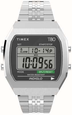 Timex T80-Digitalanzeige, Edelstahlarmband, ab Werk TW2V74200 EX-DISPLAY