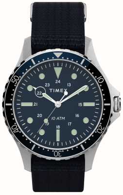 Timex Herren Navi XL (41 mm) schwarzes Zifferblatt / schwarzes Stoffarmband TW2T75400