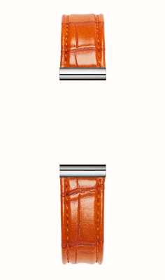Herbelin Antarès austauschbares Uhrenarmband – orangefarbenes Leder mit Krokodilstruktur / Edelstahl – nur Armband BRAC17048A118