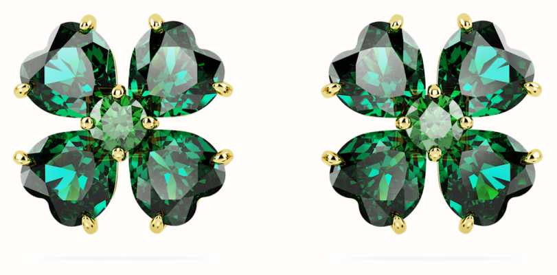 Swarovski Idyllia-Ohrstecker mit vergoldeten grünen Kristallen 5666236