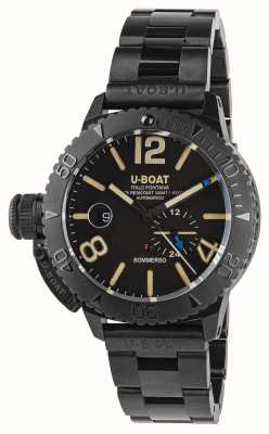 U-Boat Sommerso 300 m Automatik (46 mm), schwarzes Zifferblatt / schwarzes DLC-Armband 9015/MT