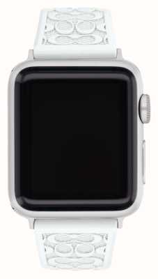 Coach Apple-Watch-Armband (38 mm/40 mm/41 mm), weißes Silikon 14700210