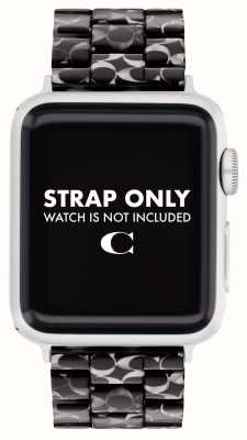 Coach Apple Watch-Armband (38/40/41 mm), gemustertes schwarzes Harzarmband 14700232