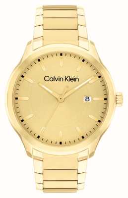 Calvin Klein Define Herren-Armband (43 mm) mit goldenem Zifferblatt und goldenem Edelstahlarmband 25200349