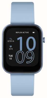 Reflex Active Multifunktions-Smartwatch der Serie 12 (38 mm), digitales Zifferblatt/jeansblaues Silikon RA12-2153
