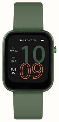 Reflex Active Multifunktions-Smartwatch der Serie 12 (38 mm), digitales Zifferblatt / waldgrünes Silikon RA12-2156
