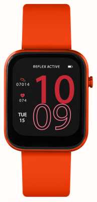 Reflex Active Multifunktions-Smartwatch der Serie 12 (38 mm), digitales Zifferblatt / flammenrotes Silikon RA12-2160
