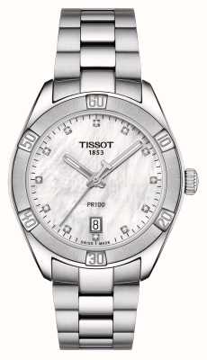 Tissot Pr 100 Sport Chic Diamant (36 mm) Perlmuttzifferblatt / Edelstahl T1019101111600