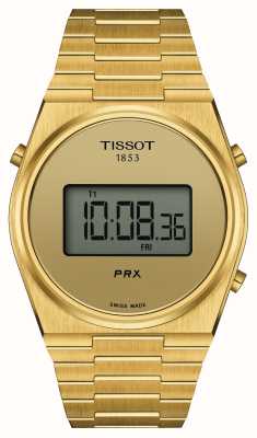 Tissot Prx Digital (40 mm) digitales Zifferblatt / goldfarbenes Edelstahlarmband T1374633302000