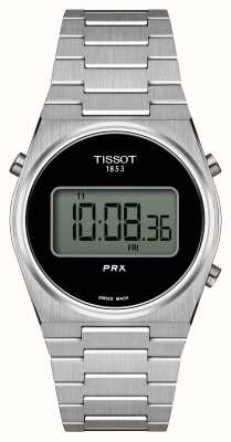 Tissot Prx Digital (35 mm), schwarzes Digitalzifferblatt / Edelstahlarmband T1372631105000