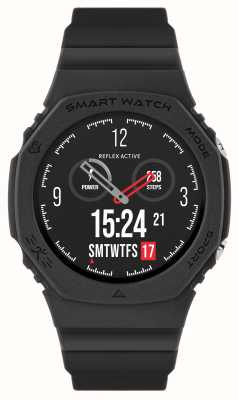 Reflex Active Sport-Multifunktions-Smartwatch der Serie 26 (42 mm), digitales Zifferblatt / schwarzes Silikon RA26-2180
