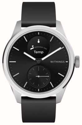 Withings Scanwatch 2 – Hybrid-Smartwatch mit EKG (42 mm), schwarzem Hybrid-Zifferblatt/schwarzem Silikon HWA10-MODEL 4-ALL-INT