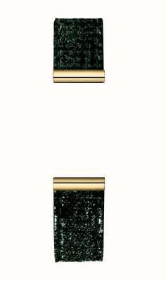 Herbelin Antarès austauschbares Uhrenarmband – glitzerndes Grün / goldfarbener PVD-Stahl – nur Armband BRAC17048P120
