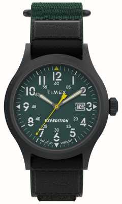 Timex Expedition Scout (40 mm) grünes Zifferblatt / grünes Fast-Wrap-Stoffarmband TW4B29700