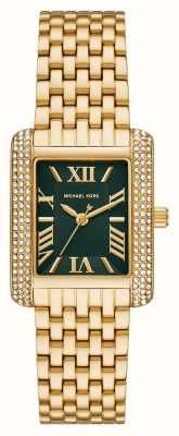 Michael Kors Schmirgelgrünes Damen-Zifferblatt (33 mm) / goldfarbenes Edelstahlarmband MK4742