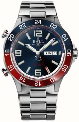 Ball Watch Company Roadmaster Marine GMT (42 mm), blaues Zifferblatt / Titan- und Edelstahlarmband DG3222A-S1CJ-BE