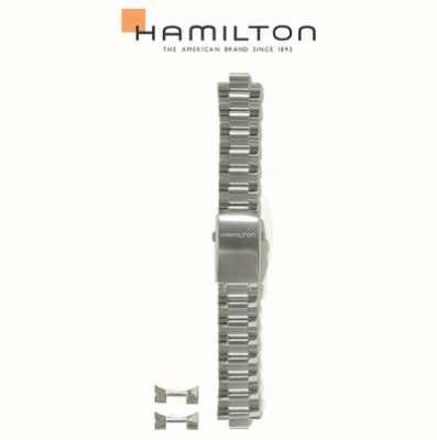 Hamilton Straps Nur 22-mm-Edelstahlarmband in Khaki-Marineblau H695775103