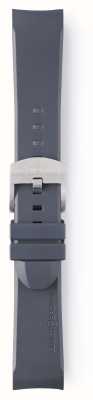 Elliot Brown Nur 22-mm-Armband aus mittelgrauem, rostfreiem Gummi mit Zungenschließe STR-R10