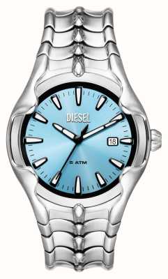 Diesel Herren-Armbanduhr in Vert (44 mm) mit hellblauem Zifferblatt und Edelstahlarmband DZ2200
