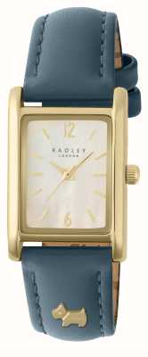 Radley Damen-Hanley-Close-Armbanduhr (24 mm) mit Perlmuttzifferblatt und blauem Lederarmband RY21720
